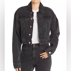 DL1961 x Marianna Hewitt Annie Oversized Crop Jacket black women’s small country